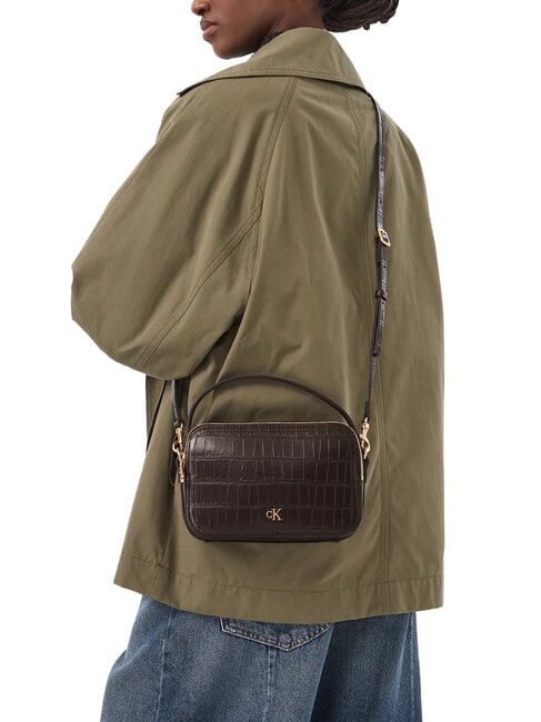 CK CROC Minibolso con correa para el hombro plata deliciosa/antigua - Bolsos Mujer
