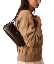 CALVIN KLEIN CK CROC Bolso de hombro plata deliciosa/antigua - Bolsos Mujer - 2