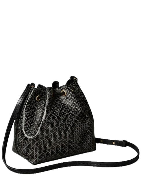 EMBLEM AOP Bolso de hombro tipo cubo aop negro - Bolsos Mujer