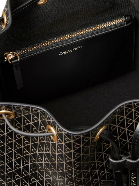 EMBLEM AOP Bolso de hombro tipo cubo aop negro - Bolsos Mujer