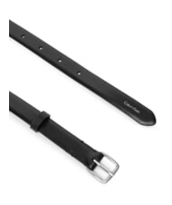 CALVIN KLEIN ESSENTIAL BUCKLE Cintur&oacute;n de cuero ck negro / n&iacute;quel antiguo - Cinturones - 2
