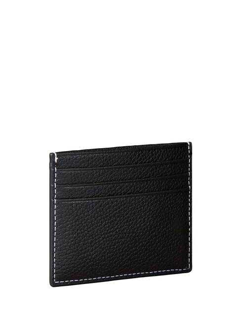BOLD PEBBLE Tarjetero de cuero En negro - Carteras Hombre