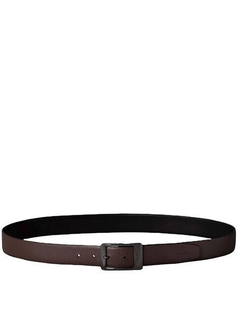 RECTANGULAR Cintur&oacute;n de cuero reversible negro / ck marr&oacute;n oscuro / mate - Cinturones
