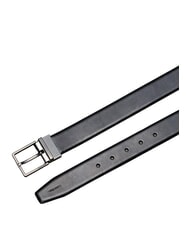 CALVIN KLEIN SQUARE BUCKLE CK Cintur&oacute;n de cuero de doble cara negro / gris plomo mate - Cinturones - 2