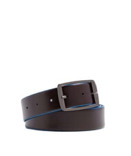 PIQUADRO BLUE SQUARE Cintur&oacute;n de cuero de doble cara negro/t. de marr&oacute;n oscuro - Cinturones - 2