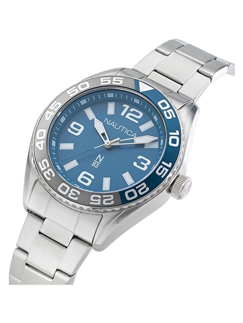 N83 FINN WORLD Reloj que solo muestra la hora azul y plata - Relojes