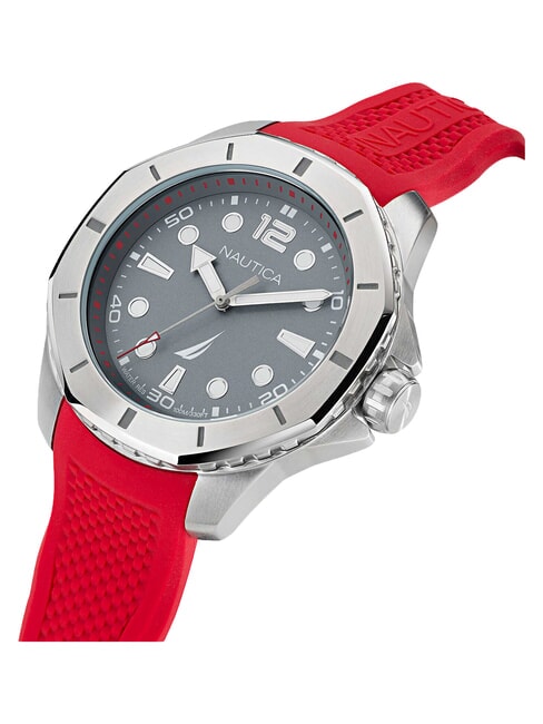 KOH MAY BAY Reloj de cuarzo gris y rojo - Relojes