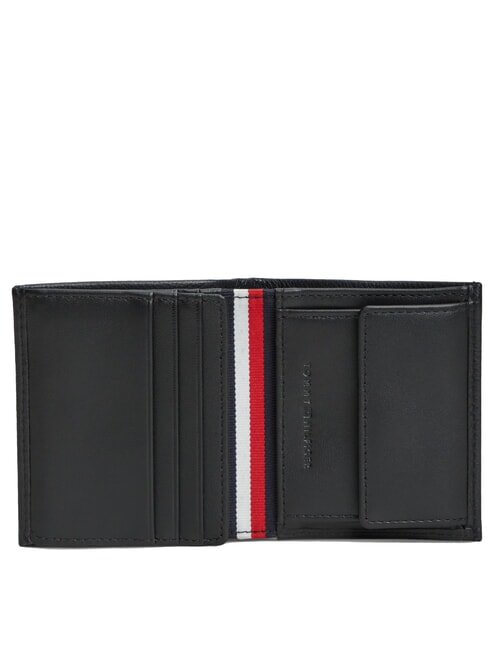 TH CORP Cartera vertical de cuero negro - Carteras Hombre