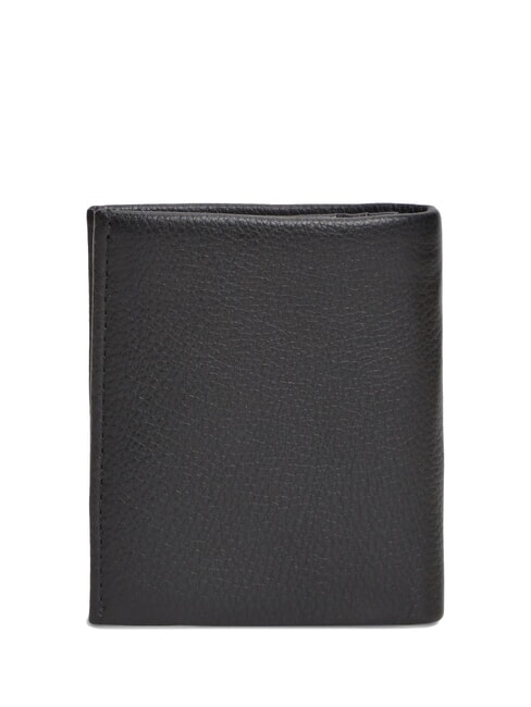 TH CORP Cartera vertical de cuero negro - Carteras Hombre