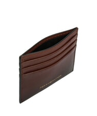 TOMMY HILFIGER TH SEASONAL Tarjetero de cuero marr&oacute;n bru&ntilde;ido - Carteras Hombre - 3