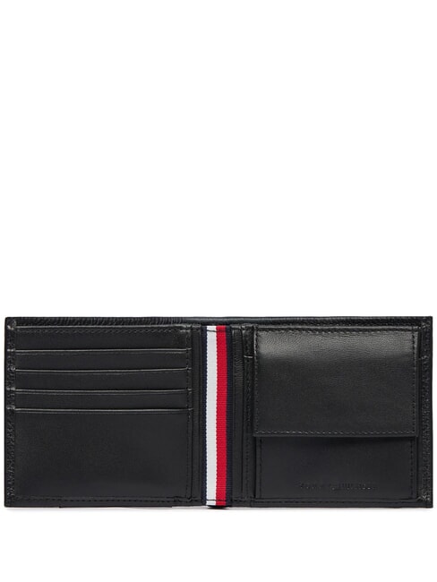 TH CORP Cartera de cuero negro - Carteras Hombre