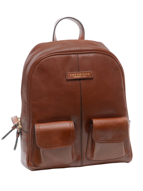 FLORA Mochila de cuero BROWN - Bolsos Mujer