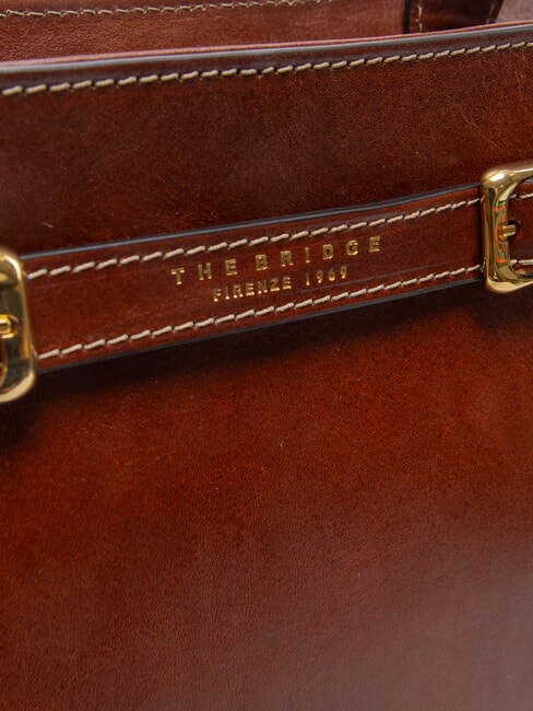 GAIA Bolsa de compras de cuero BROWN - Bolsos Mujer