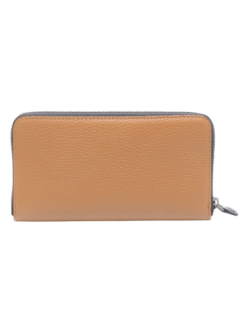 GMONEY17 Cartera grande de cuero con cremallera le&oacute;n - Carteras Mujer