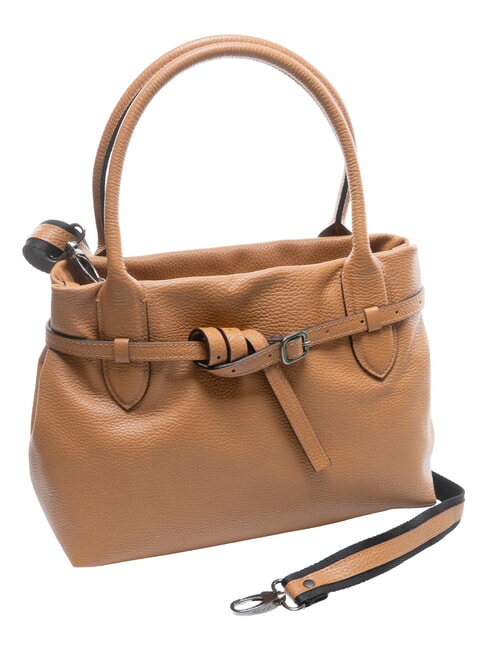 ELIF Bolso de mano mediano de piel con correa para el hombro. le&oacute;n - Bolsos Mujer