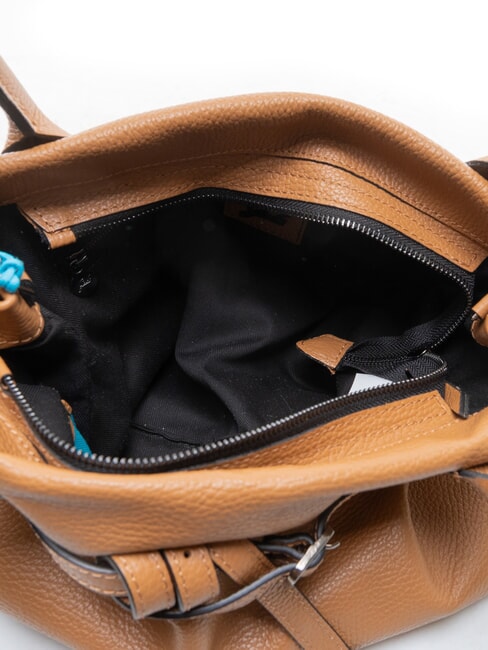ELIF Bolso de mano mediano de piel con correa para el hombro. le&oacute;n - Bolsos Mujer
