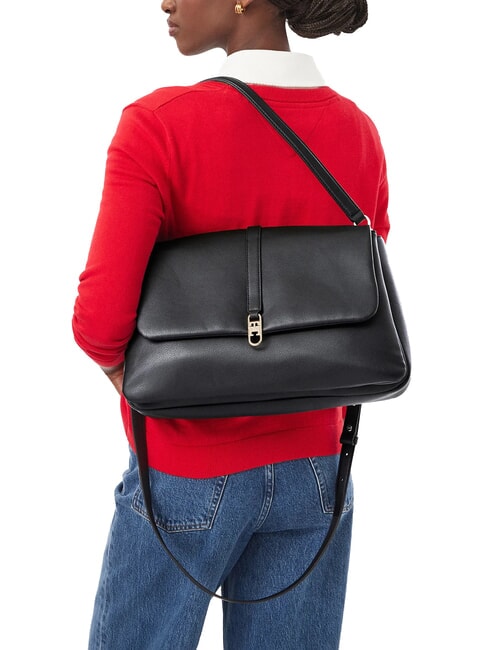 TH LIBRE Bolso de hombro grande con correa para el hombro. negro - Bolsos Mujer