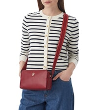 TOMMY HILFIGER TH JOY Minibolso con correa para el hombro y logo rojo oto&ntilde;al - Bolsos Mujer - 2