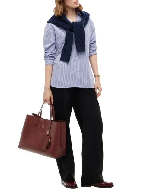 TH ICON Bolso de mano con correa para el hombro. sangre de buey - Bolsos Mujer