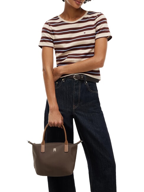 POPETTE Bolso de mano con bandolera fondant marr&oacute;n - Bolsos Mujer