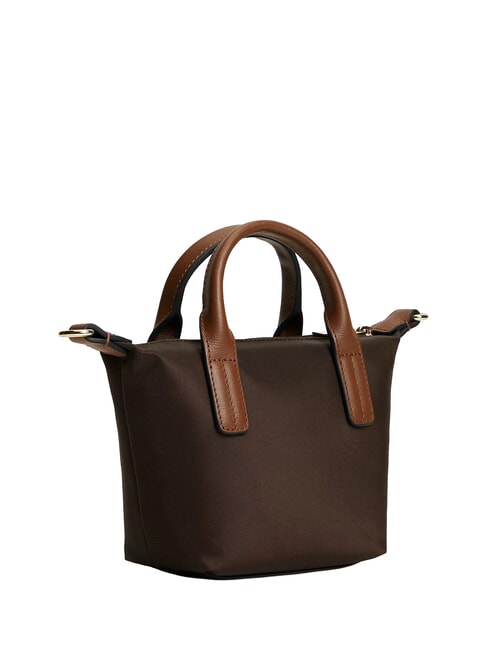 POPETTE Bolso de mano con correa para el hombro y logo. fondant marr&oacute;n - Bolsos Mujer