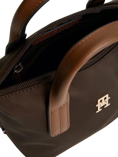 POPETTE Bolso de mano con correa para el hombro y logo. fondant marr&oacute;n - Bolsos Mujer