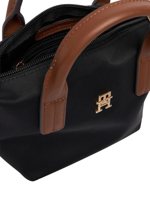 POPETTE Bolso de mano con correa para el hombro y logo. negro - Bolsos Mujer