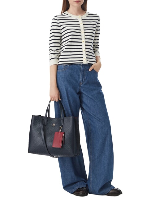 TH ICON Bolso de mano con correa para el hombro. espacio azul - Bolsos Mujer