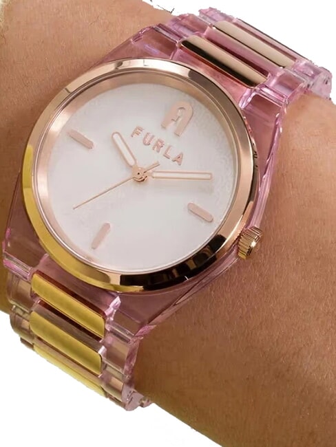 TEMPO MINI Reloj de moda blanco y rosa - Relojes