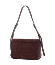 PINKO LOVE SATCHEL Bolso de hombro de piel de ante. Borgo&ntilde;a-oro antiguo - Bolsos Mujer - 3