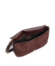 PINKO LOVE SATCHEL Bolso de hombro de piel de ante. Borgo&ntilde;a-oro antiguo - Bolsos Mujer - 4