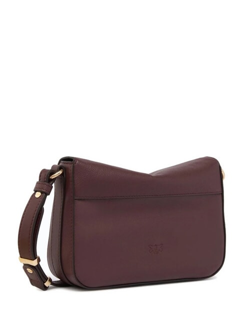 LOVE SATCHEL Minibolso de hombro Borgo&ntilde;a-oro antiguo - Bolsos Mujer