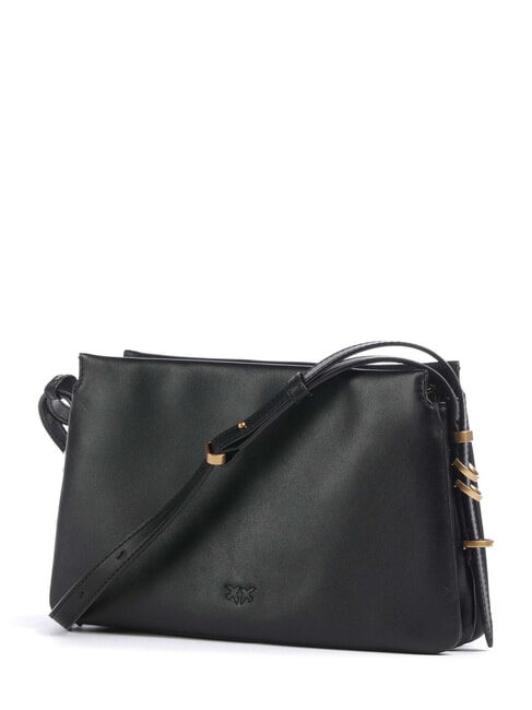 LOVE ONE MINI Minibolso de hombro negro-oro antiguo - Bolsos Mujer