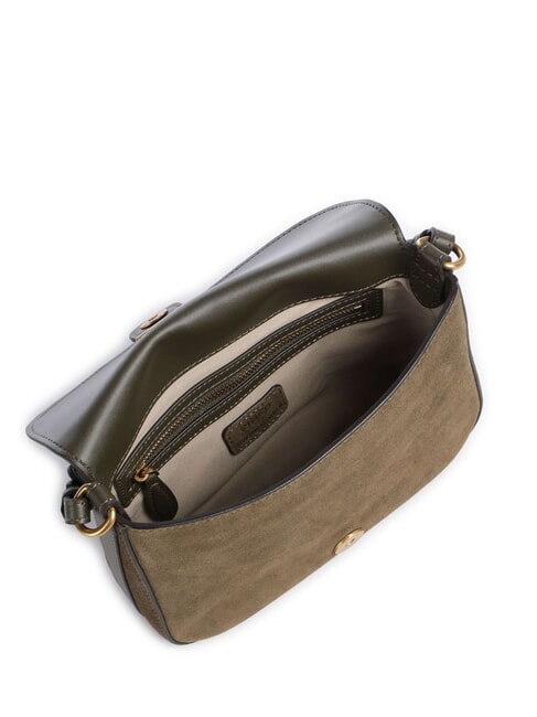 LOVE SATCHEL Minibolso de hombro, de piel. verde oliva oscuro-oro antiguo - Bolsos Mujer