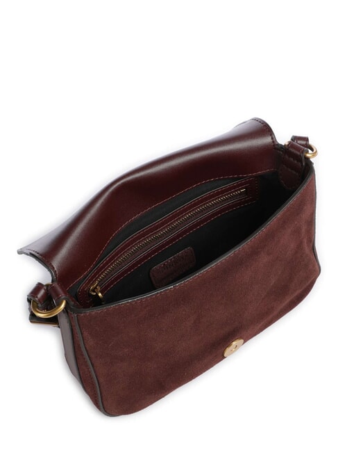 LOVE SATCHEL Minibolso de hombro, de piel. Borgo&ntilde;a-oro antiguo - Bolsos Mujer