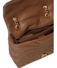 PINKO LOVE PUFF MINI Mini bolso bandolera en napa co&ntilde;ac marr&oacute;n-oro antiguo - Bolsos Mujer - 4