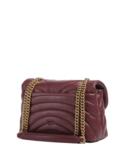 LOVE PUFF CLASSIC Bolso bandolera en piel de napa Grosella intensa-oro antiguo - Bolsos Mujer