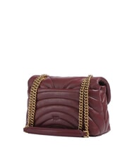 PINKO LOVE PUFF CLASSIC Bolso bandolera en piel de napa Grosella intensa-oro antiguo - Bolsos Mujer - 3