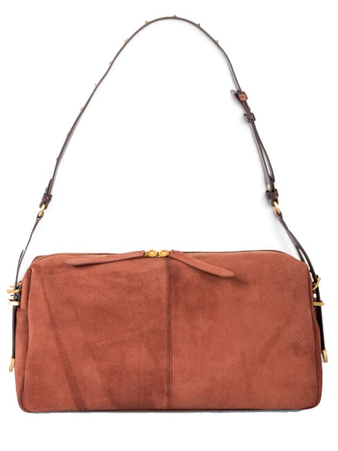 24 CLASSIC Bolso de hombro dorado mate marr&oacute;n intenso - Bolsos Mujer