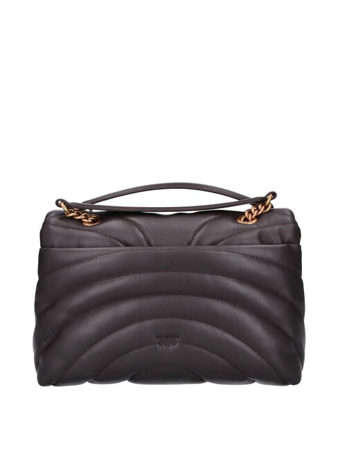 LOVE PUFF CLASSIC Bolso bandolera en piel de napa marr&oacute;n marrasca-oro antiguo - Bolsos Mujer