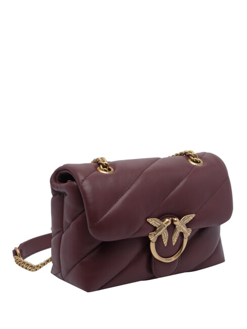 MINI LOVE BAG Bolsa de napa Grosella intensa-oro antiguo - Bolsos Mujer