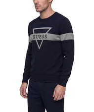 GUESS MARK LOGO JACQUARD Camiseta con logo triangular smartblue - Su&eacute;teres de los hombres - 3