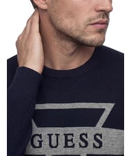 GUESS MARK LOGO JACQUARD Camiseta con logo triangular smartblue - Su&eacute;teres de los hombres - 4