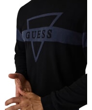 GUESS MARK LOGO JACQUARD Camiseta con logo triangular jetbla - Su&eacute;teres de los hombres - 3
