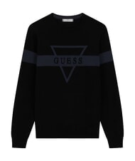 GUESS MARK LOGO JACQUARD Camiseta con logo triangular jetbla - Su&eacute;teres de los hombres - 5