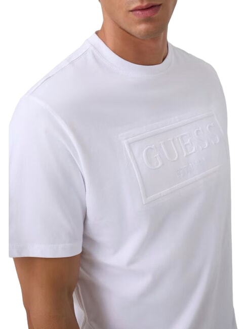 BOX LOGO EMBOSSED Camiseta con logo bordado purwhite - camiseta