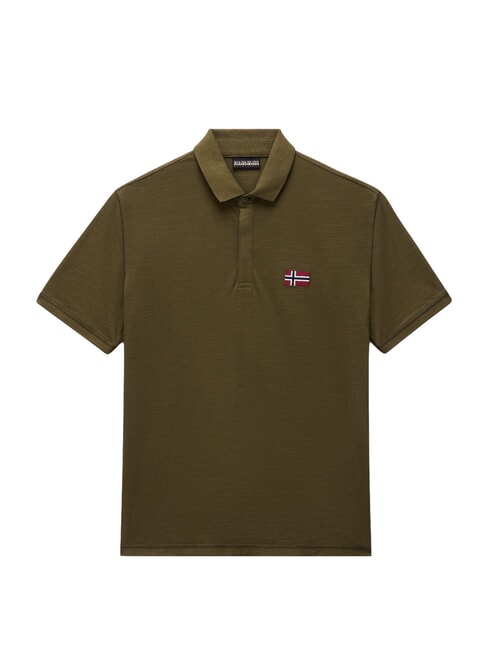 EBEA 3 Polo de algod&oacute;n oliva oscuro - camisa polo
