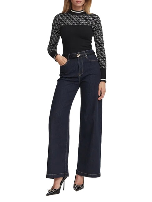 MOCK NECK AUBREY 4G Su&eacute;ter ajustado piedra negra apagada co - Su&eacute;teres de mujer