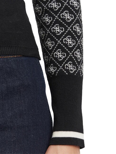MOCK NECK AUBREY 4G Su&eacute;ter ajustado piedra negra apagada co - Su&eacute;teres de mujer