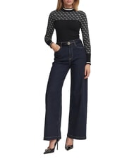 GUESS MOCK NECK AUBREY 4G Su&eacute;ter ajustado piedra negra apagada co - Su&eacute;teres de mujer - 4